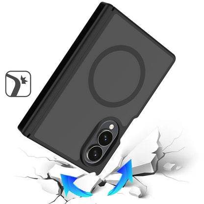 Premium Matte Magnetic Foldable Hybrid Central Axis Hinge Protection Shock Absorbing TPU Slim Fit Hard PC