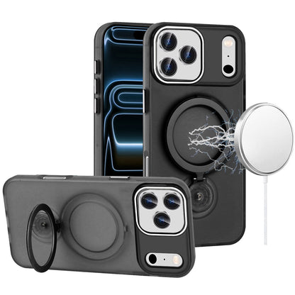 Phone Case for Apple iPhone 18 Pro Max Magnetic Hoop 360 Ring Stand Hybrid Shockproof Hard PC TPU Rubber Bumper with MagSafe Compatible Cover