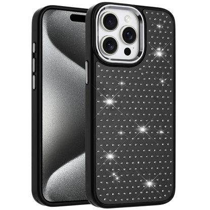 For Apple iPhone 16e Bling Diamond Metallic, Full Sparkle Chrome Edged Hybrid Protective Shockproof Case Cover
