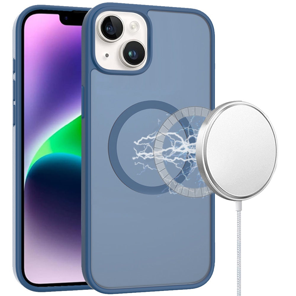 For Apple iPhone 16 Plus (6.7") MagSafe Compatible Case Hybrid Soft TPU Bumper Hard Translucent Matte Back Slim Shockproof Case Cover