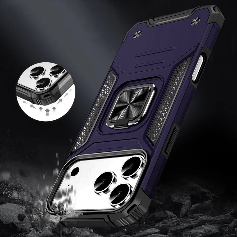 Phone Case for Apple iPhone 18 Pro Magnetic Car Mount Hybrid Ring Stand Shockproof Rugged Grip Armor Heavy Duty Protective TPU Durable Cover