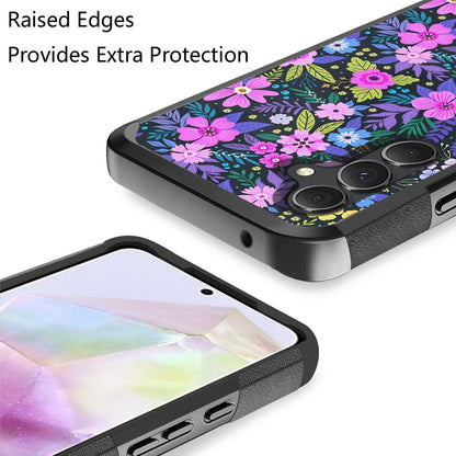 Phone Case for Samsung Galaxy A56 / A36 Slim Tough Hybrid Shockproof Heavy Duty Durable Armor Dual Layer Drop Resistant Impact with Screen Protector Cover Mystical Floral Boom