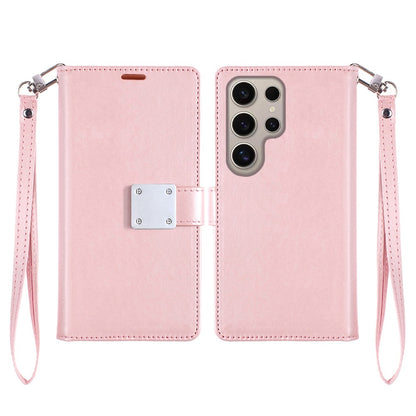 For Samsung Galaxy S25 Ultra Wallet Cases PU Leather with Credit Card /ID /Cash Holder Slot Dual Flip Book Pouch, Stand and Strap Case Cover