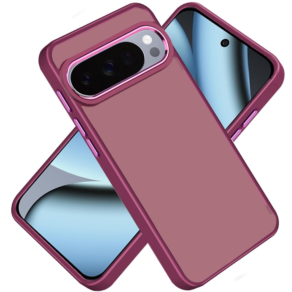 Phone Case for Google Pixel 11 Pro XL Polished Acrylic Hybrid TPU Slim Shockproof Metal Button Thick Durable Grip Camera Protection Anti-Scratch Cover