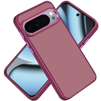 Phone Case for Google Pixel 11 Pro XL Polished Acrylic Hybrid TPU Slim Shockproof Metal Button Thick Durable Grip Camera Protection Anti-Scratch Cover