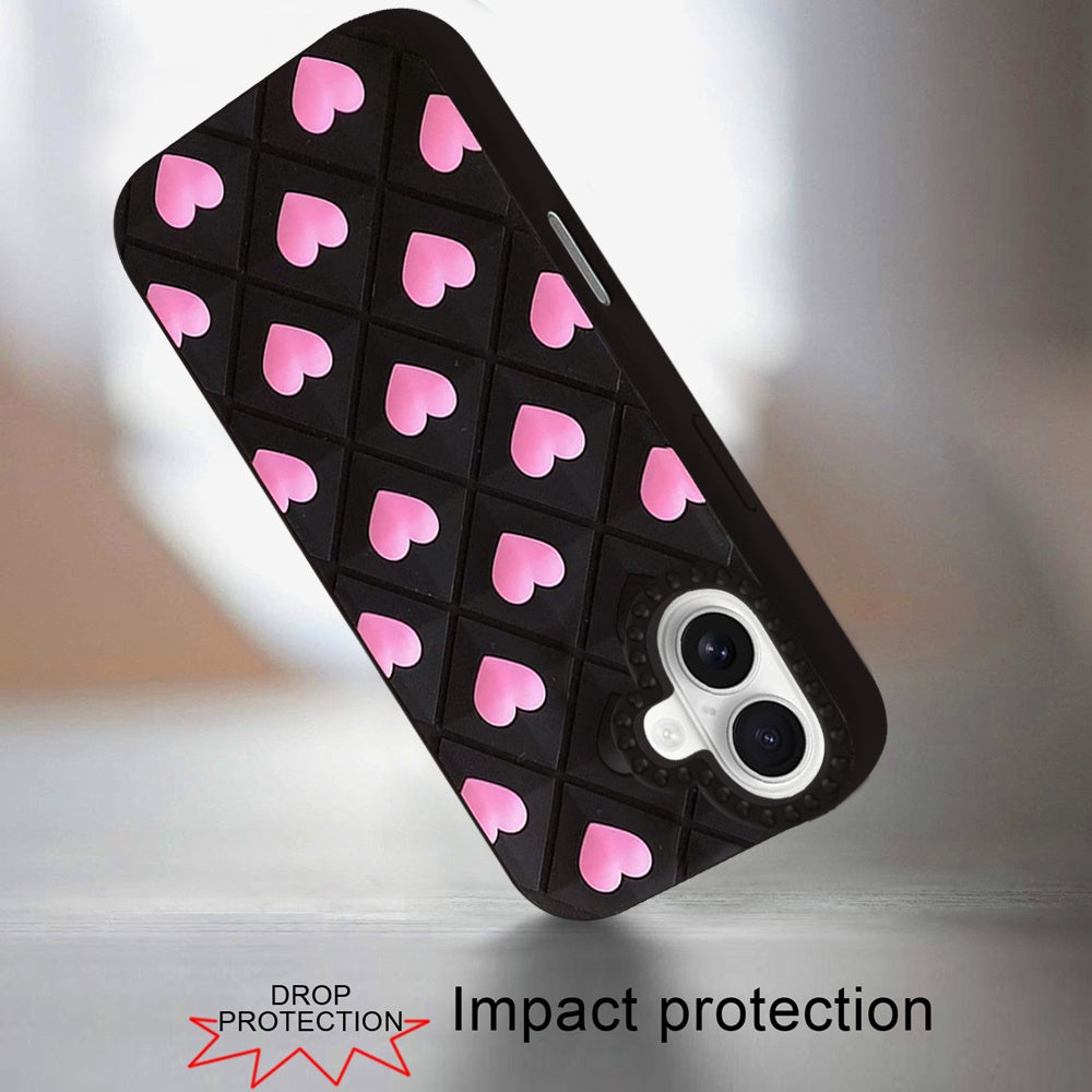 Phone Case for Apple iPhone 17 (6.3") Fashionable Silicone Textured Decorative Design Pattern Protective Rubber TPU Hybrid Protection Cover