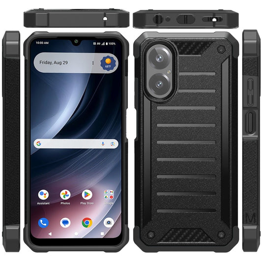 Phone Case for Cricket Icon Plus 2027/ Icon+ 2027 Premium Tough Lined Hybrid Hard PC Soft TPU Dual Layer Rugged Armor Shock Absorbing Reinforced Corners Cover