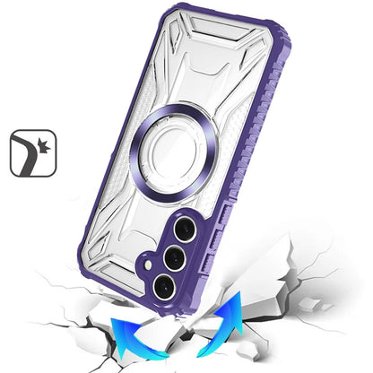 Phone Case for Samsung Galaxy S26 FE /Fan Edition Clear Rugged Hybrid TPU Magnetic Back Reinforced Frame Bumper Shock Absorbing Slim Fit Cover