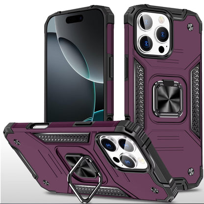 Magnetic Car Mount Hybrid Ring Stand Shockproof Rugged Grip Armor Heavy Duty Protective TPU Durable