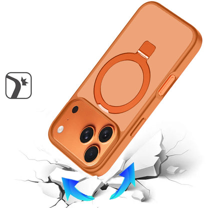For Samsung Galaxy S26 Ultra Magnetic Circle Back with Ring Stand Full Rotation Matte Hybrid Shockproof Case Cover