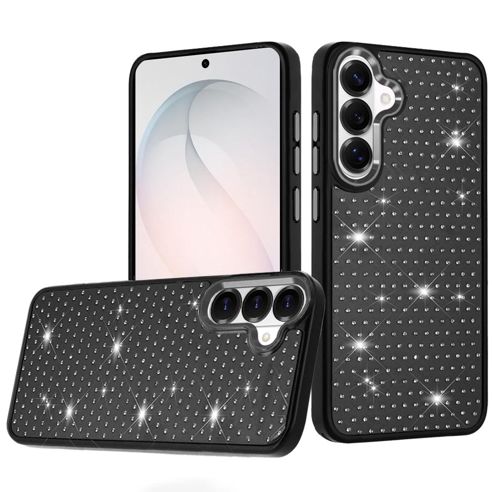 Phone Case for Samsung Galaxy S26 FE /Fan Edition Luxury Diamond Bling Sparkle Chrome Metallic Edge Shockproof Durable Protective Stylish Premium Hybrid Design Cover