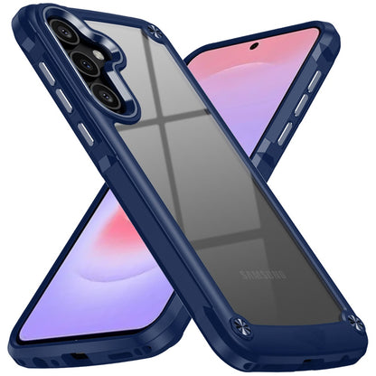 Transparent Hybrid Metal Button Camera Edge Shockproof Bumper Frame TPU Protective Slim Grip Durable