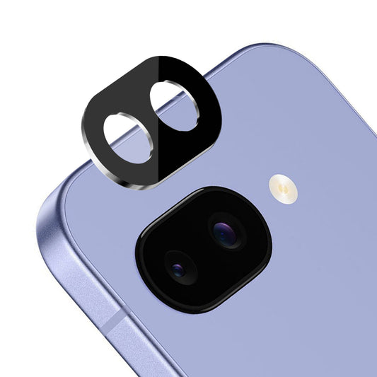 For Google Pixel 9A Camera Lens Protector Tempered Glass with Colored Edge – Anti-Scratch, HD Clarity, Easy Install Case Cover Black