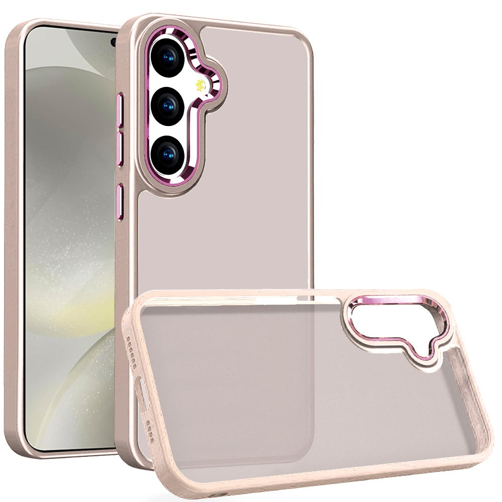 For Apple iPhone 17E /16E Slim Fit Thin Hybrid,Frosted Matte Polished Acrylic Hard PC with TPU Rubber Frame Case Cover