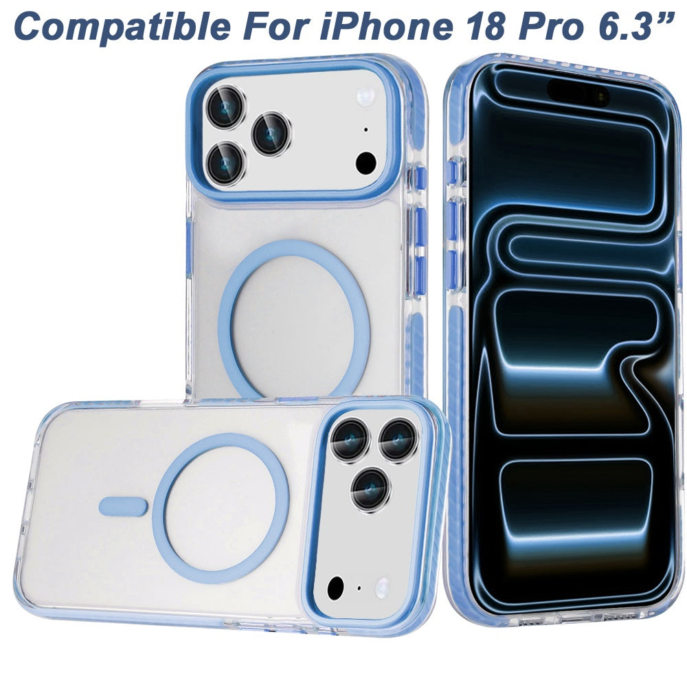 Phone Case for Apple iPhone 18 Pro MagSafe Magnetic Transparent Hybrid Shockproof Clear Color Match Durable Grip Hard TPU Slim Protective Cover