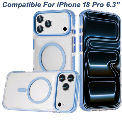 Phone Case for Apple iPhone 18 Pro MagSafe Magnetic Transparent Hybrid Shockproof Clear Color Match Durable Grip Hard TPU Slim Protective Cover