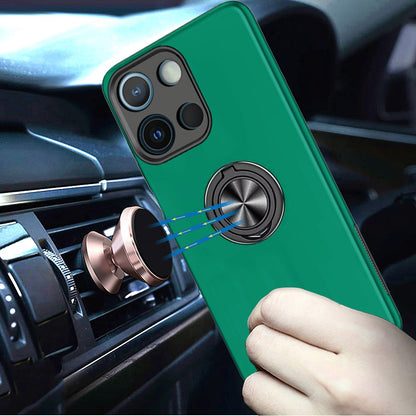 For Motorola Moto G Stylus 5G 2026 /2025 Hybrid 360 Degree Rotatable Metal Invisible Ring Stand Holder Slim Fit Magnetic Car Mount Shockproof Case Cover Cosmic Orange