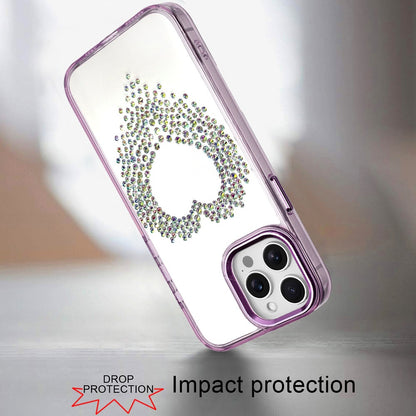 For Samsung Galaxy S26 Ultra Angel Hearts Bling Glitter Diamond Hybrid TPU Cover, Colorful Frame Shockproof Protective Back Case Cover