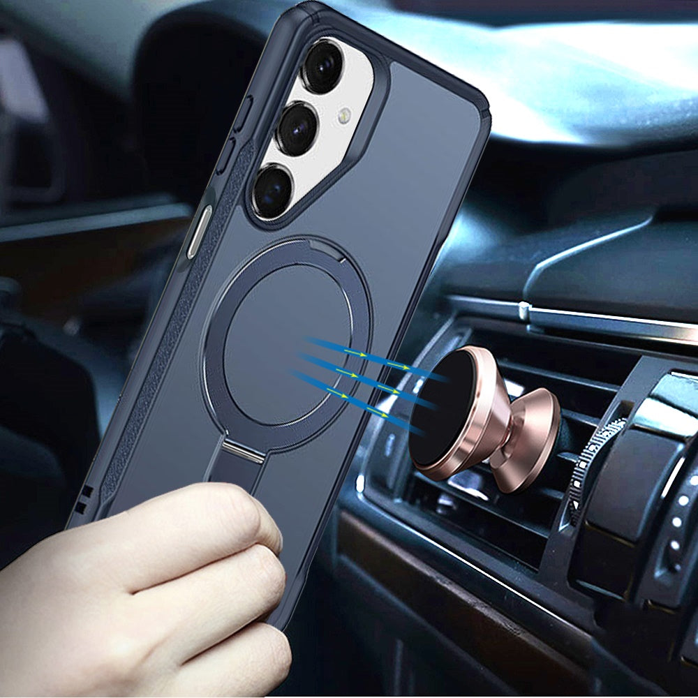 Magnetic Ring Stand Matte Finish Shockproof Grip Slim Armor Heavy Duty TPU Protective Hybrid
