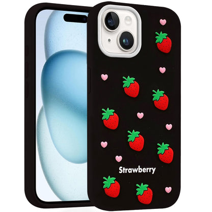 Phone Case for Apple iPhone 15 Plus Fashionable Silicone Textured Decorative Design Pattern Protective Rubber TPU Hybrid Protection Cover