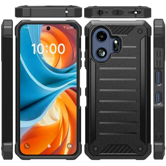 Phone Case for TCL 70 Pro /NXTPAPER 70 Pro Premium Tough Lined Hybrid Shockproof Rugged Dual Layer TPU Durable Impact Resistant Textured Grip Defense Cover