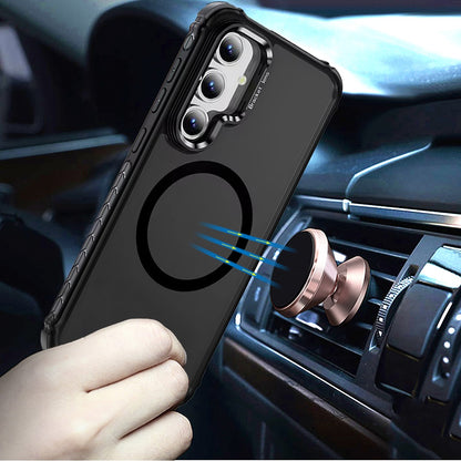 For Apple iPhone 13 Pro Max Hybrid Metal Camera Stand Ring Sturdy, Compatible with MagSafe, Matte Hard TPU Colorful Edge Case Cover