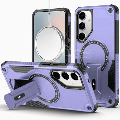 Magnetic Kickstand Rugged Shockproof Armor Grip Anti Slip Heavy Duty Protective Matte Stand Hybrid