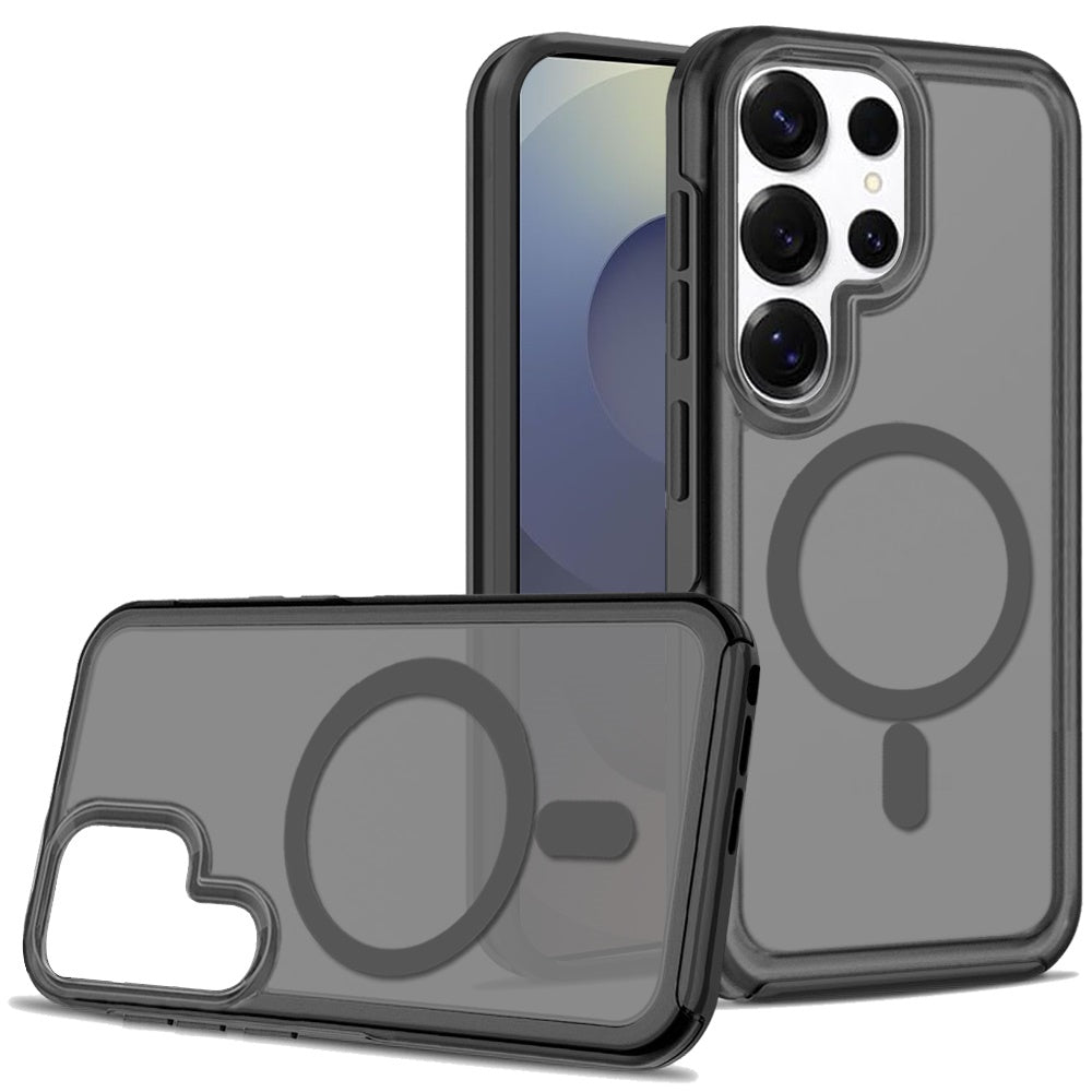 Slim & Durable Compatible with MagSafe Hybrid Shockproof Glossy Oil Protective Dual Layer TPU + PC