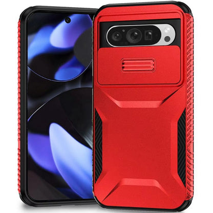 For Google Pixel 10 /Pixel 10 Pro Slim Fit Shockproof Hybrid with Slide Camera Window Covering, Rugged Tpu Silicone Hard PC Bumper Case Cover