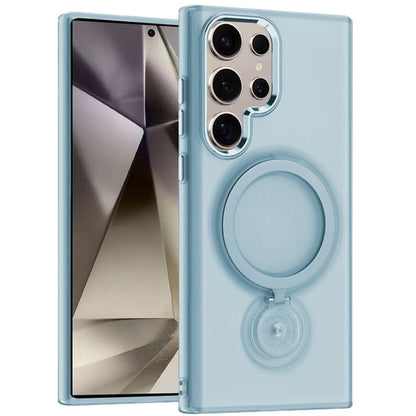For Samsung Galaxy S25 Ultra MagSafe Compatible with 360° Ring Stand, Magnetic Kickstand, Slim Hybrid Protective Case Cover