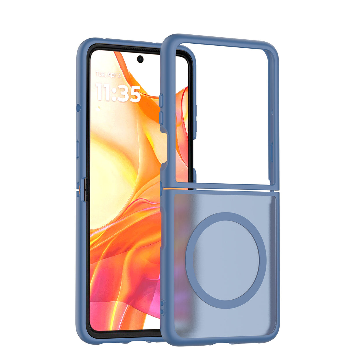 For Motorola Razr 2024 Magnetic Case Hybrid Soft TPU Rubber Bumper Hard Translucent Matte Back Slim Shockproof Case Cover