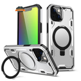 For Apple iPhone 15 Pro (6.1") Hybrid Magnetic Ring Stand Invisible Foldable Military Grade Shockproof Fit with Magsafe  Phone Case Cover