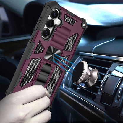 Built in Magnetic Hiden Kickstand Shockproof Rugged Armor Grip Hybrid Heavy Duty Anti Slip Protective Style