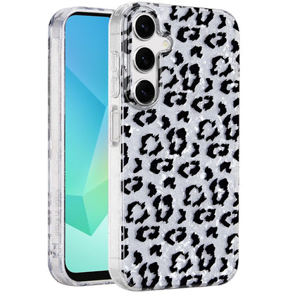 For Samsung Galaxy S25 /S24 Glitter Leopard, Fashion Design Animal Skin Print Slim IMD TPU Dual Layer Shockproof Protective Case Cover