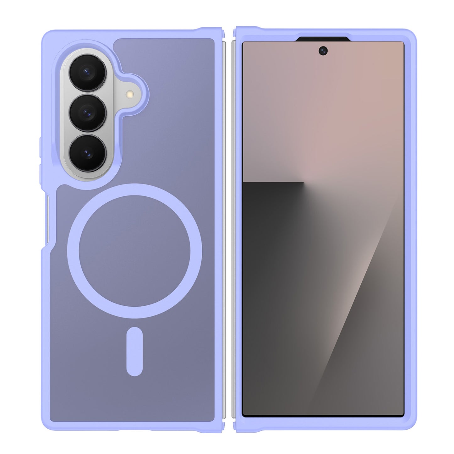 Phone Case for Samsung Galaxy Z Fold 8 Ultra Magnetic Circle Matte Hybrid Shockproof Smooth Grip Durable Camera Protection Soft Touch TPU Armor Cover