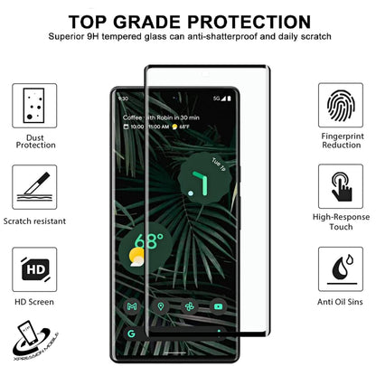 For Motorola Razr Ultra 2025 Premium Tempered Glass Screen Protector Designed to allow full functionality Fingerprint Unlock 3D Curved Edge Glass Full coverage Protector Clear Black