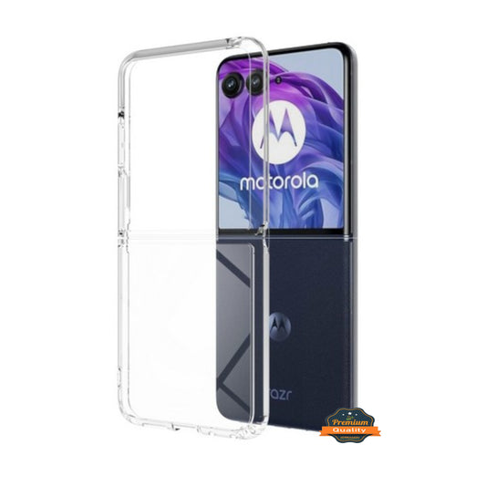 Phone Case Cover for Motorola Razr 2026 Acrylic Hybrid Clear Hard Back Cover Slim Thin Fit TPU Hard PC with Frame Bumper Protection Cover Transparent