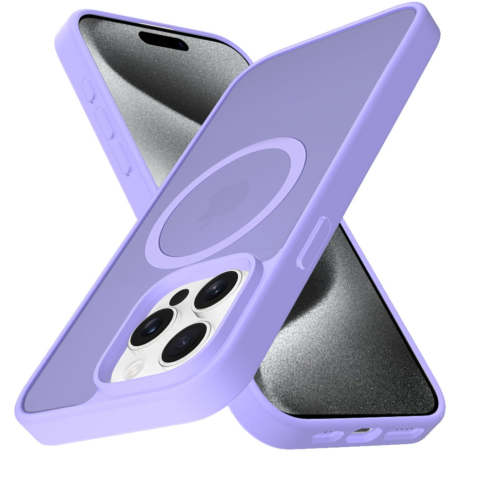 For Apple iPhone 15 Pro Max MagSafe Compatible Case Hybrid Soft TPU Bumper Hard Translucent Matte Back Slim Shockproof Case Cover
