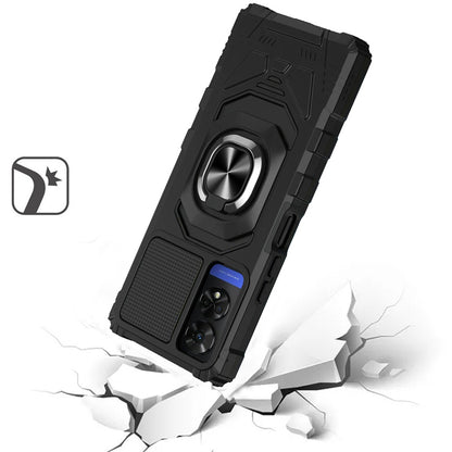 For BLU View 5 Pro Hybrid Dual Layer with 360° Rotate Magnetic Ring Stand Holder Kickstand TPU Rugged PC Shockproof Case Cover