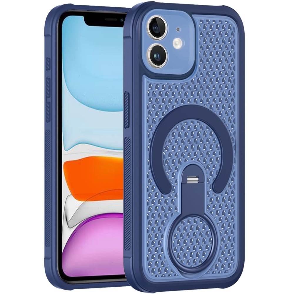 Phone Case for Apple iPhone 11 Magnetic Honeycomb Hybrid Rugged Armor Ring Kickstand Dual Layer Shock Absorbing Hard PC Soft TPU Cover