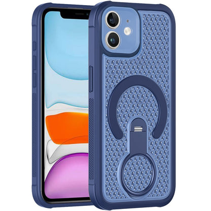 Phone Case for Apple iPhone 11 Magnetic Honeycomb Hybrid Rugged Armor Ring Kickstand Dual Layer Shock Absorbing Hard PC Soft TPU Cover