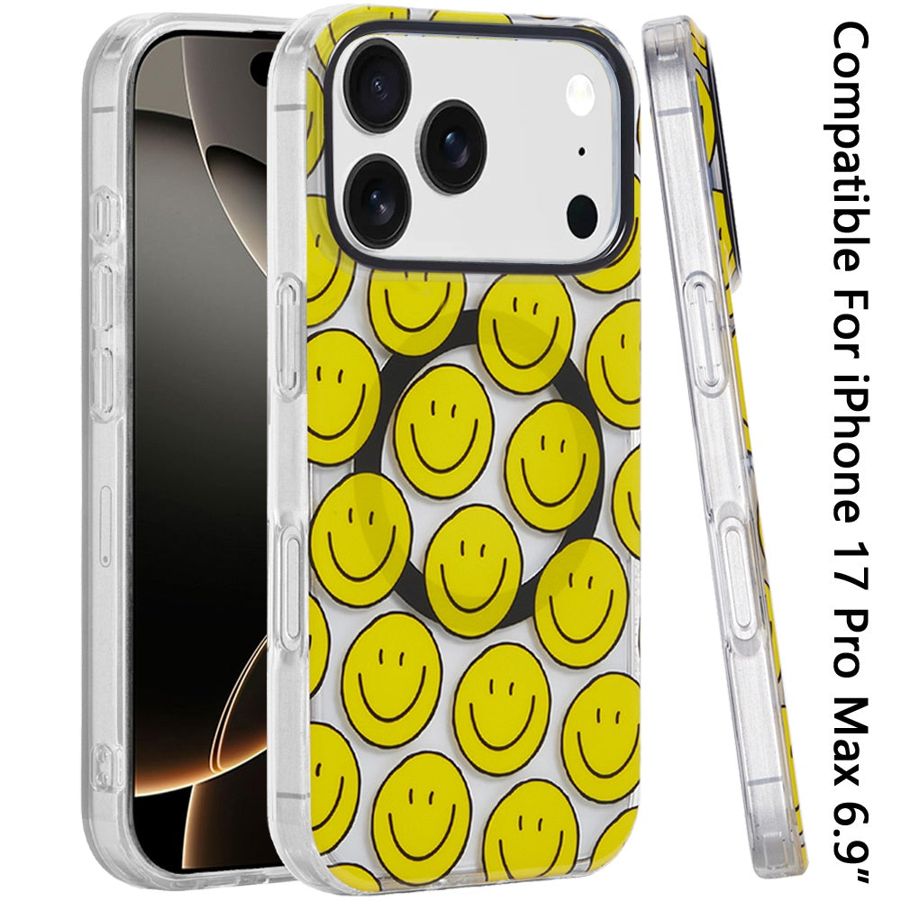 Phone Case for Apple iPhone 17 Pro Max (6.9") Stylish Design Shockproof Magnetic Magsafe Compatible TPU IMD Print Rugged Grip Drop Protection Slim Fashion Cover
