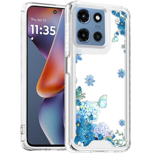 Phone Case for Motorola Moto G 5G 2026/ Moto G 5G 2025 Beautiful Floral TPU Shockproof Hybrid Rubber PC Slim Lightweight Protective Designer Pattern Cover