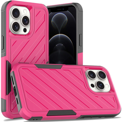 For Apple iPhone SE 4 Hybrid lined shockproof dual layer Rugged 2in1 Hard PC & Silicone TPU Non Slip Textured Tough Armor Case Cover