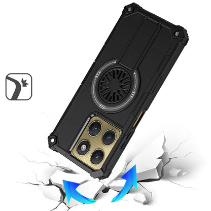 Phone Case for Motorola Edge 2026 Invisible Kickstand Magnetic Car Mount Friendly Shockproof Texture Anti Slip Durable Grip Heavy Duty Hybrid Cover