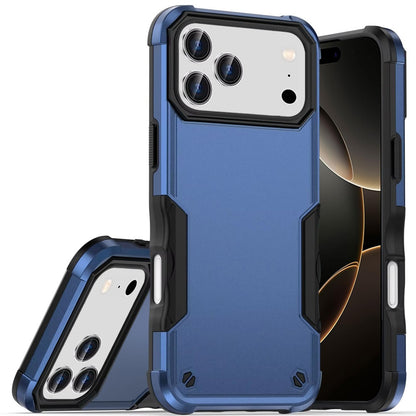 For Apple iPhone 17 Pro Max (6.9") Slim Tough Shockproof Hybrid Heavy Duty 2in1 Dual Layer TPU Bumper Rugged Rubber Defend Armor Case Cover Black