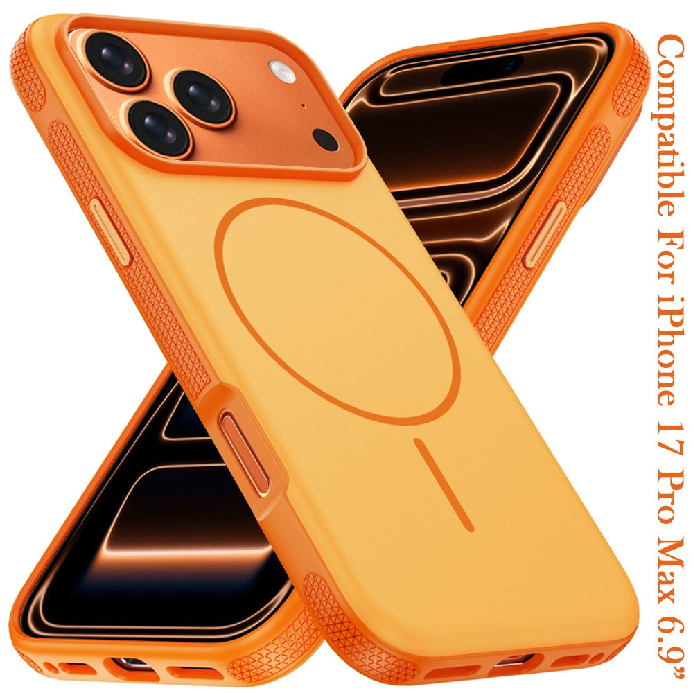 Phone Case for Apple iPhone 17 Pro Max (6.9") Super Magnetic Matte Hybrid Shockproof Thick Protective Durable Grip Anti Scratch Premium Edge Slim Fit Cover