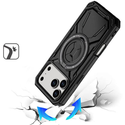 Phone Case for Apple iPhone 18 Pro Max Magnetic Ring Circle Stand Shockproof 360 Rotating Kickstand Hybrid Armor Anti Slip Protective Grip Frame Cover