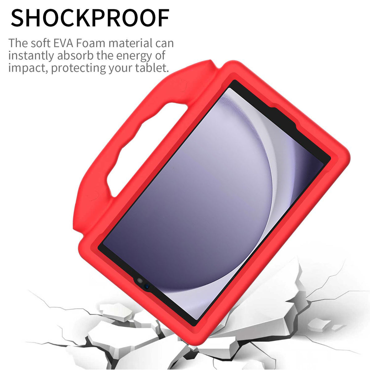 For Kid-Friendly Hybrid Tablet Shockproof Stand Case Antislip Rubber Silicone TPU - Thumbs Up Kickstand Red Tablet Case Cover