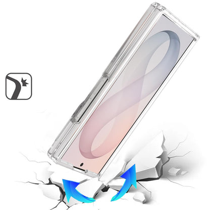 Phone Case for Samsung Galaxy Z Fold 8 Ultra Transparent Hybrid TPU Hard PC Shockproof Bumper Flexible Protective Shell Reinforced Edge Cover Clear